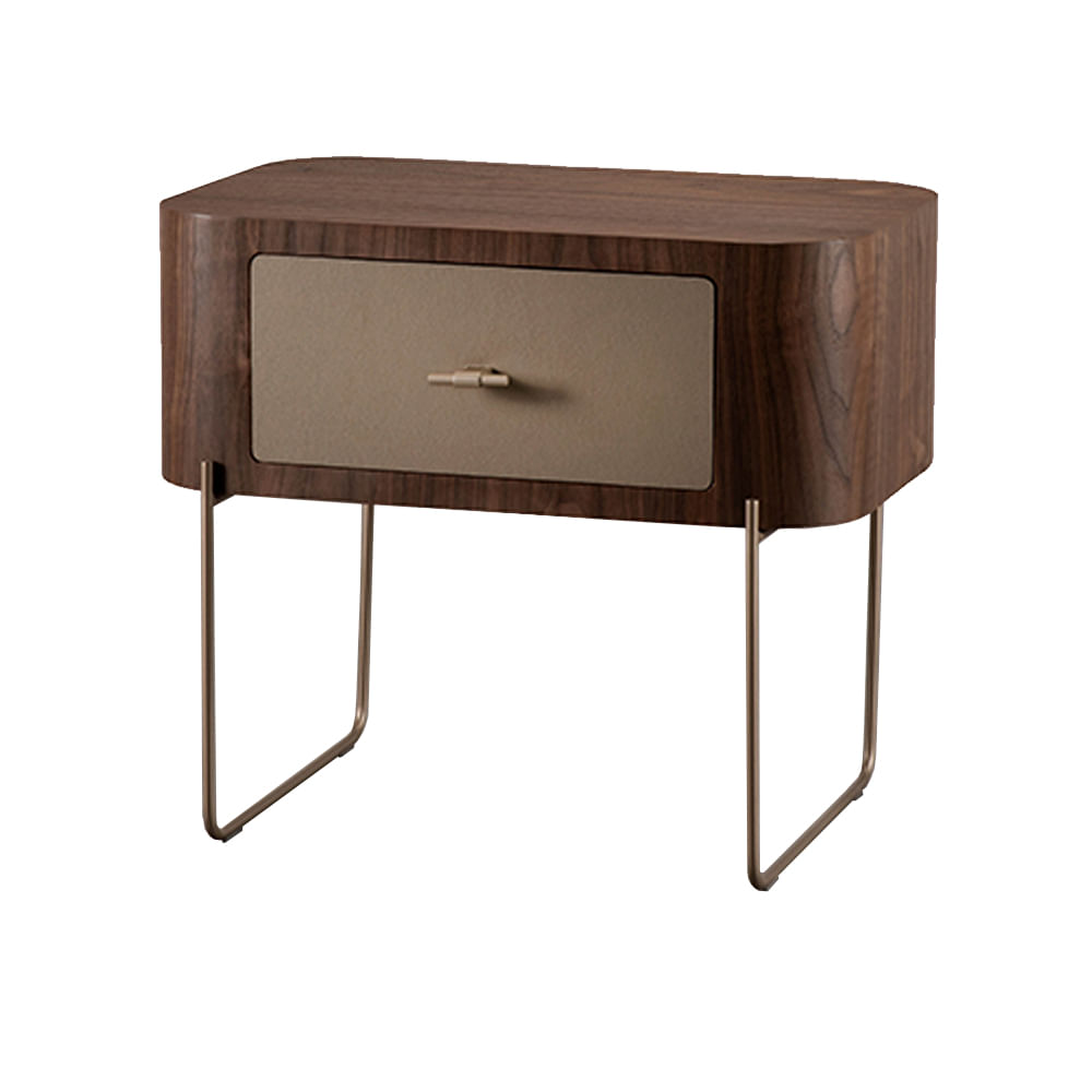 Mesa de Cabeceira Munich_Nogueira_Recouro Fendi_Gold - 1